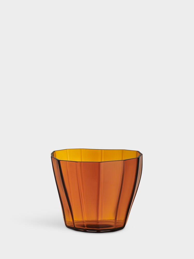 ORREFORS Reed vase amber 175mm